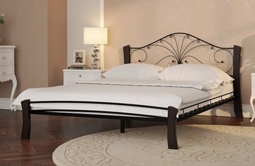 Спальная кровать Фортуна 4 Лайт, 1400, черный/шоколад в Нальчике