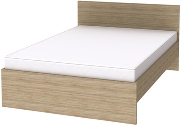 Кровать полутороспальная K14 с основанием, цвет Дуб Сонома в Нальчике
