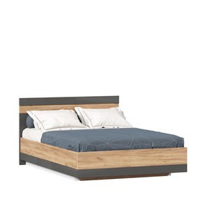 Спальная кровать Фиджи 1400 с подъемным механизмом ЛД 659.075, Дуб золотой/Антрацит в Нальчике
