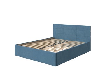 Кровать в спальню Vector Plus 140х200, Велюр (Monopoly Прованский синий (792)) в Нальчике