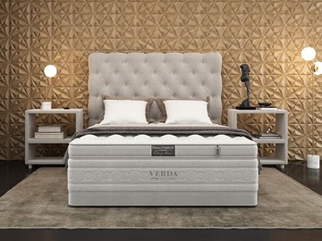 Двуспальная кровать Cloud Compact/Basement 180х200, Флок (Велсофт Серый) в Нальчике