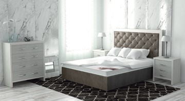 Кровать спальная Сарма Манхэттен 180х200 (с основанием), с высотой спинки - 140 см в Нальчике