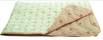 Одеяло «Зима-Лето», ткань: тик, материалы: бамбук/верблюжья шерсть в Нальчике