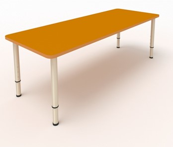 Стол для детей 2-местный  (по одну сторону столешн.) СДО-2 (0-3) оранжевый (МДФ) в Нальчике