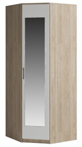 Распашной угловой шкаф Genesis Светлана, с зеркалом, белый/дуб сонома в Нальчике
