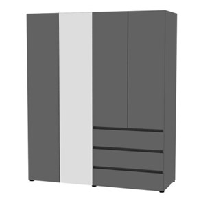 Шкаф 4-х дверный Erik H332_M (Графит) в Нальчике