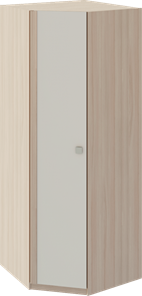 Распашной шкаф угловой Глэдис М21 (Шимо светлый/Белый текстурный) в Нальчике