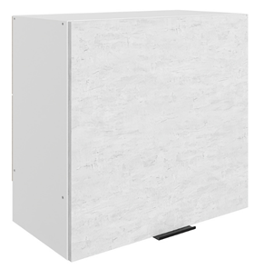 Шкаф навесной под вытяжку Стоун L600 Н566 (1 дв. гл.) (белый/белая скала) в Нальчике