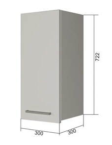 Кухонный шкаф В7 30, Сатин/Антрацит в Нальчике