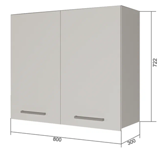 Навесной шкаф ВС7 80, Сатин/Антрацит в Нальчике