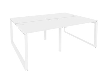 Офисный стол на металлокаркасе O.MO-D.RS-4.1.8, Белый/Белый бриллиант в Нальчике