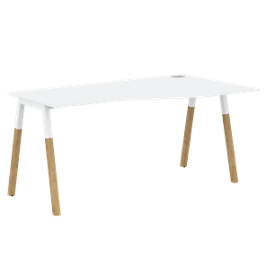 Письменный стол правый FORTA Белый-Белый-Бук  FCT 1567  (R) (1580х900(670)х733) в Нальчике