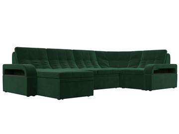 П-образный диван Лига-035, Зеленый (велюр) в Нальчике