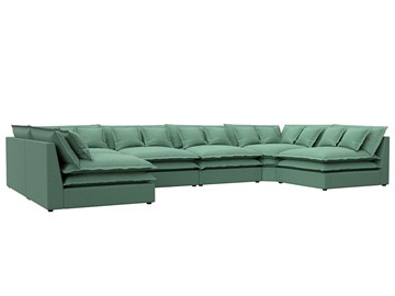 П-образный диван Лига-040, Амур зеленый (рогожка) в Нальчике