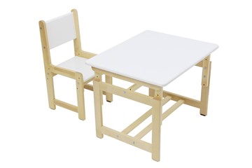 Комплект детской мебели POLINI Kids ECO 400 SM 68Х55 Белый / Натуральный в Нальчике