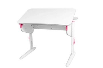 Детский стол-трансформер 5/100 (СУТ.46) + Polka_z 5/500 (2 шт) Рамух белый/белый/розовый в Нальчике