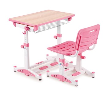 Растущий стол и стул трансформер LK 09, розовый в Нальчике