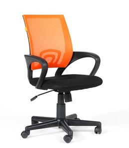 Компьютерное кресло CHAIRMAN 696 black Сетчатый акрил DW66 оранжевый в Нальчике