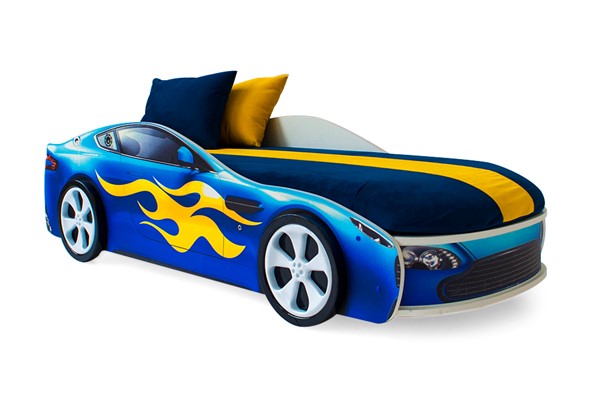 Кровать-машина детская Бондимобиль синий в Нальчике - изображение