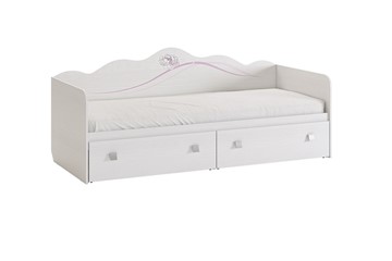 Кроватка Фэнтези с ящиками, белый рамух в Нальчике