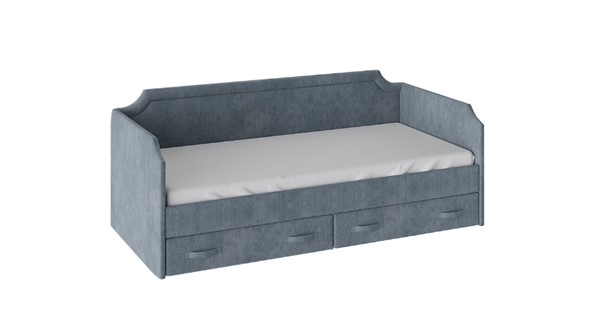 Кровать детская Кантри Тип 1, ТД-308.12.02 (Замша синяя) в Нальчике - изображение