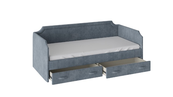 Кровать детская Кантри Тип 1, ТД-308.12.02 (Замша синяя) в Нальчике - изображение 1