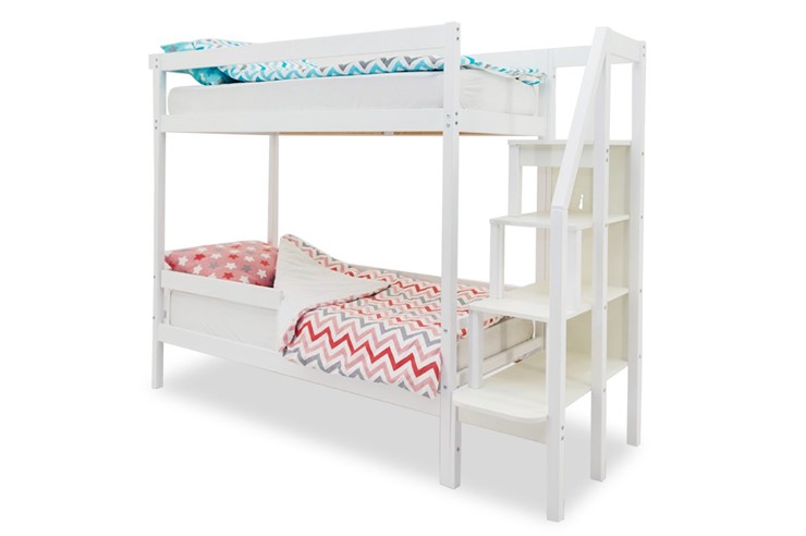 Детская 2-этажная кровать Svogen белый в Нальчике - изображение 3