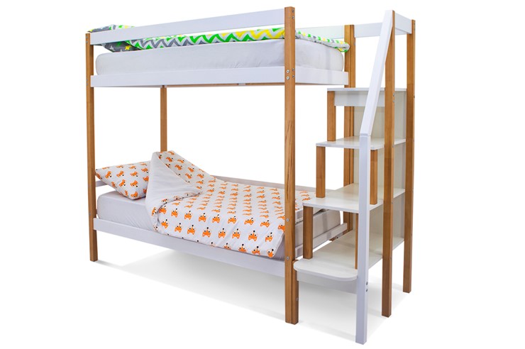 Двухэтажная детская кровать Svogen дерево-белый в Нальчике - изображение 2