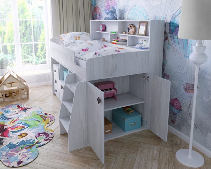 Кровать-чердак в детскую Малыш-5, цвет Винтерберг в Нальчике - изображение 6