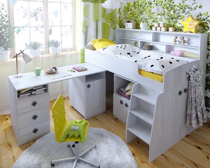 Кровать-чердак в детскую Малыш-5, цвет Винтерберг в Нальчике - изображение 7