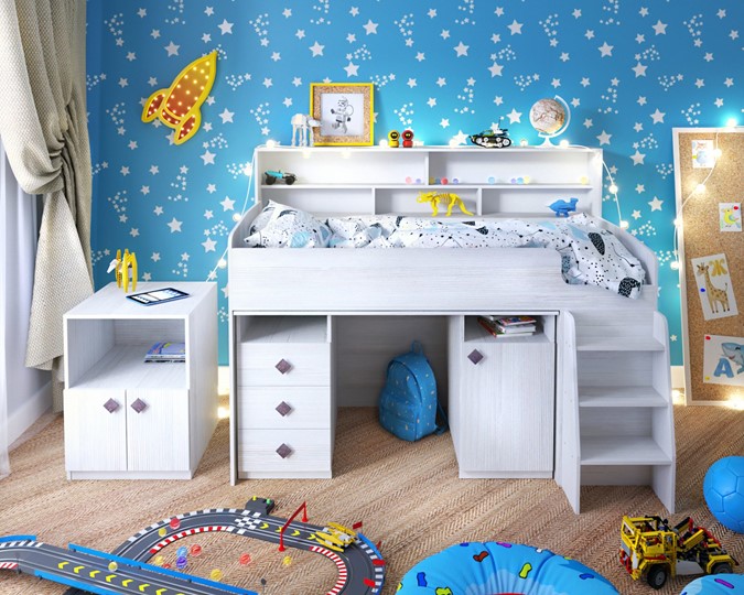 Кровать-чердак в детскую Малыш-5, цвет Винтерберг в Нальчике - изображение 8