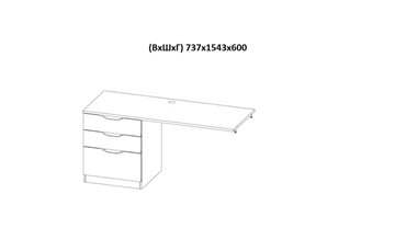 Кровать 2-х ярусная с письменным столом и шкафом POLINI Kids Simple Белый / Бетон в Нальчике - предосмотр 9