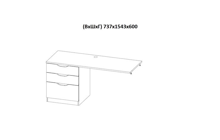 Кровать 2-х ярусная с письменным столом и шкафом POLINI Kids Simple Белый / Бетон в Нальчике - изображение 9