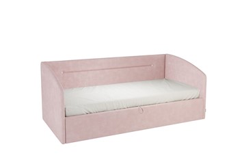 Детская кровать 0.9 Альба (Софа), нежно-розовый (велюр) в Нальчике