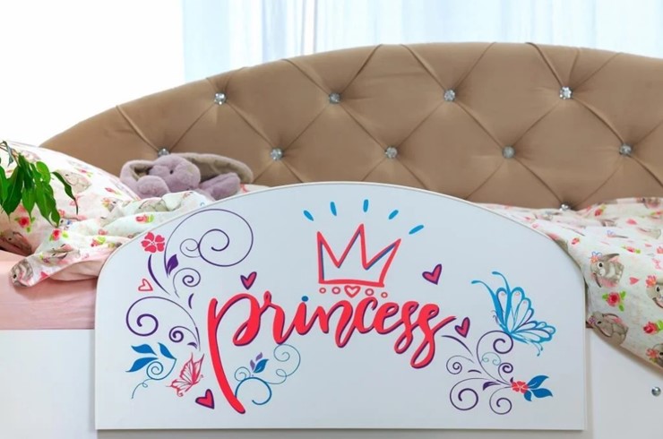 Кровать детская односпальная Эльза с бортиком, Бежевый (латы) в Нальчике - изображение 4