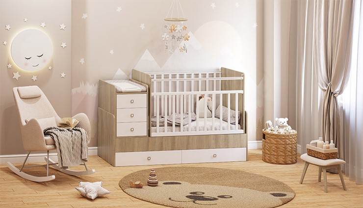 Детская кровать Фея 1100 Вяз-белый в Нальчике - изображение 3