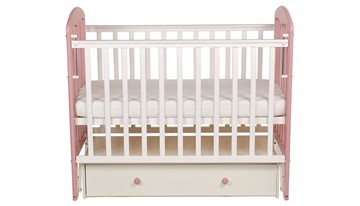 Детская кровать Polini kids Simple 328, белый-розовый в Нальчике