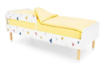 Кровать в детскую Stumpa Классика "Треугольники желтый, синий, розовый" в Нальчике
