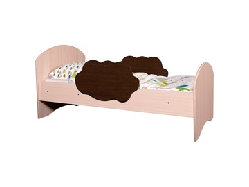 Детская кровать с бортиками Тучка, корпус Дуб млечный, фасад Венге в Нальчике