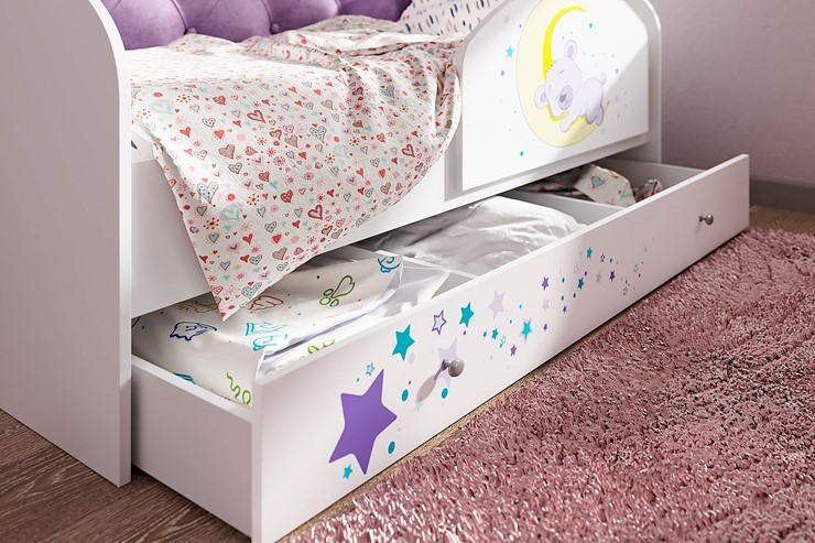 Детская кровать Звездочка с бортиком, Бирюза в Нальчике - изображение 1