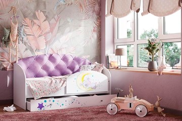 Детская кровать Звездочка с бортиком, Фиолетовый в Нальчике