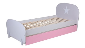 Кровать детская POLINI Kids Mirum 1915 Серый / розовый в Нальчике - предосмотр