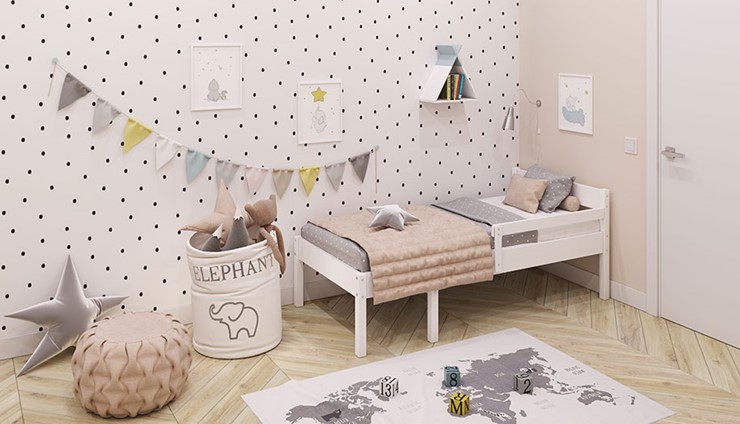 Кровать в детскую POLINI Kids Simple 935 Белый в Нальчике - изображение 6