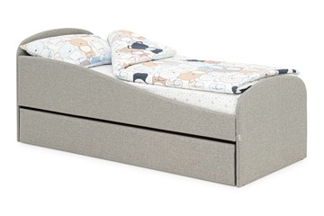 Кровать в детскую с ящиком Letmo халва (рогожка) в Нальчике
