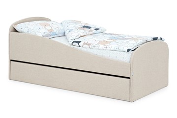 Кровать с ящиком Letmo карамель (рогожка) в Нальчике