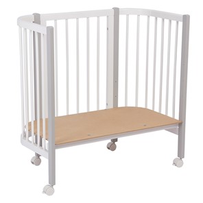 Кроватка детская приставная POLINI Kids Simple 105 Белый / Серый в Нальчике - предосмотр 6