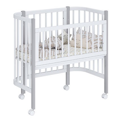 Детская кровать POLINI Kids Simple 120 Белый / Серый в Нальчике - изображение