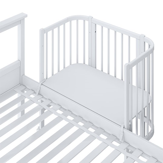 Кроватка приставная POLINI Kids Simple 120 Белый в Нальчике - изображение 5