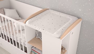 Детская кровать с комодом POLINI Kids Ameli 800 Белый / Дуб пастельный, серия AMELI в Нальчике - предосмотр 4