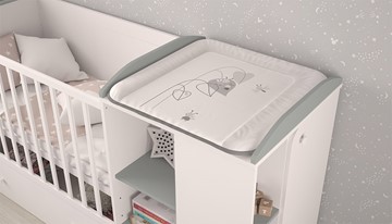 Детская кровать с комодом POLINI Kids Ameli 800 Белый / Серый, серия AMELI в Нальчике - предосмотр 3